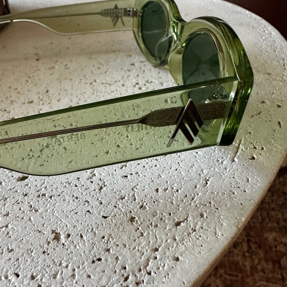 The Attico x Linda Farrow Mint Green Sunglasses - Picture 4 of 6